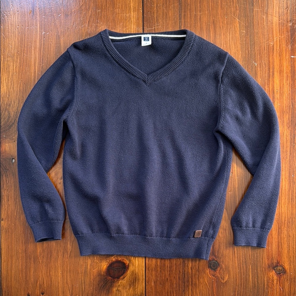 Janie and Jack Navy Blue V-Neck Sweater